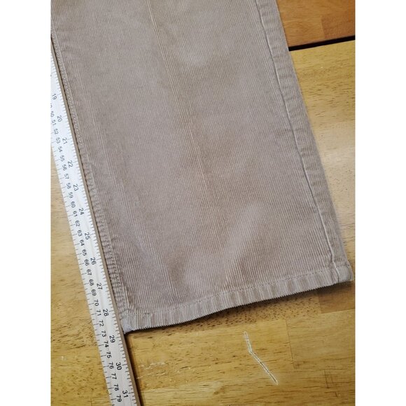 LL Bean Pants Mens 36x29 Tan Corduroy Standard Fit Wide Leg Outdoors Winter Warm - Picture 2 of 10